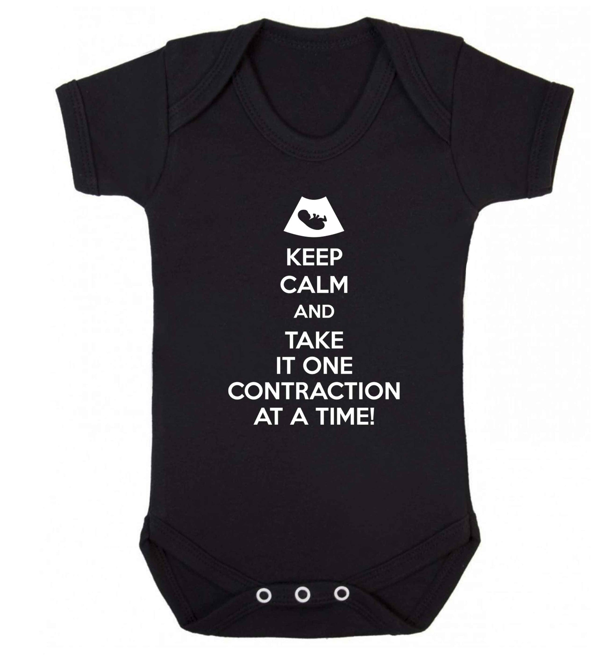 Keep calm and take it one contraction at a time Baby Vest black 18-24 months