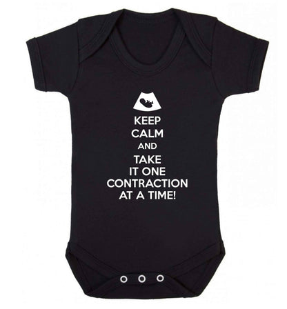 Keep calm and take it one contraction at a time Baby Vest black 18-24 months