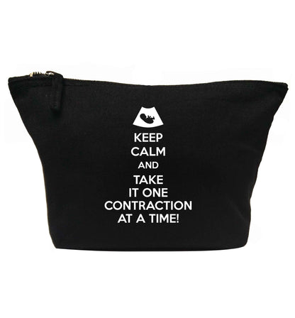 Keep calm and take it one contraction at a time | makeup / wash bag