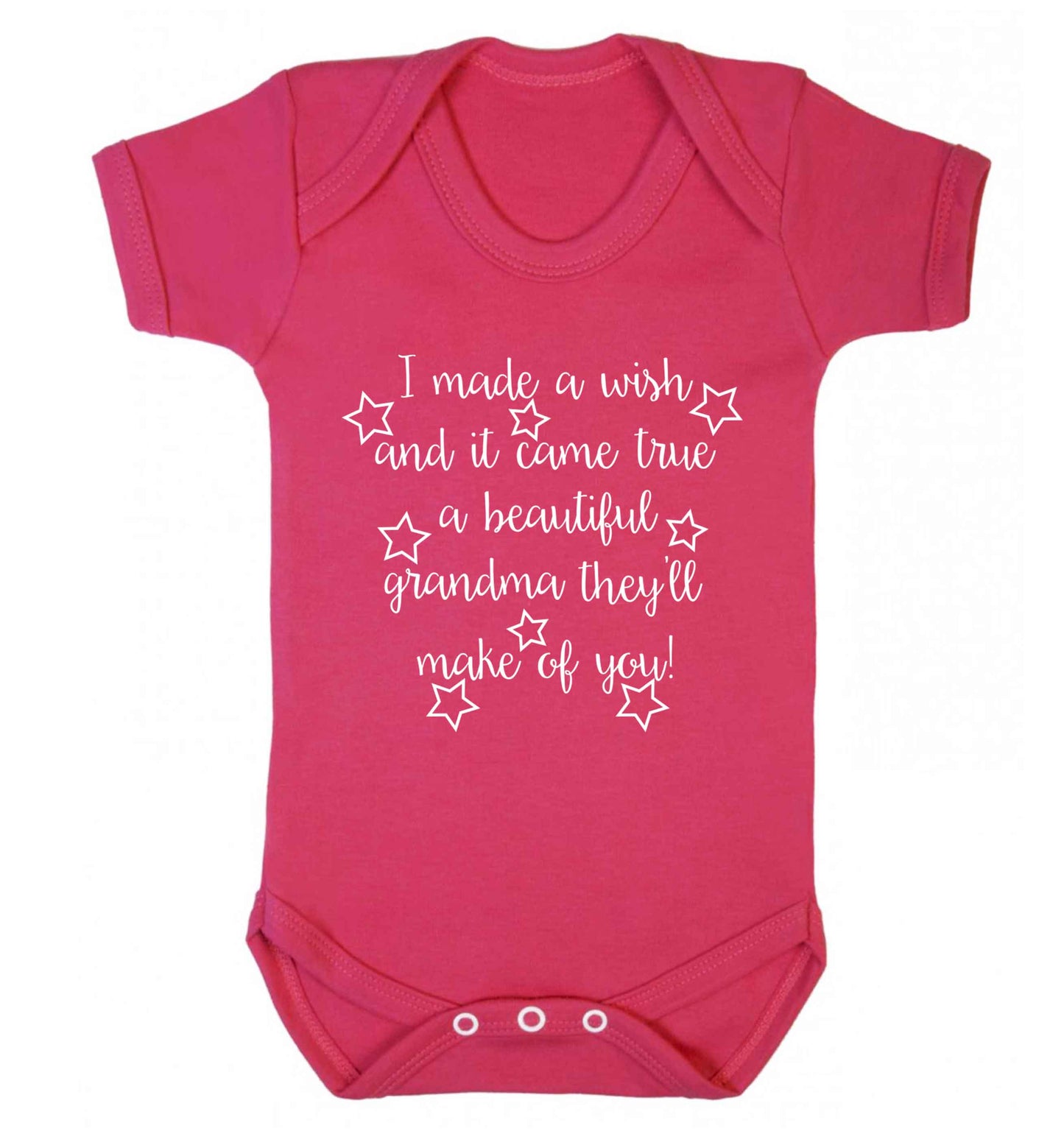 I made a wish and it came true a beautiful grandma they'll make of you! Baby Vest dark pink 18-24 months