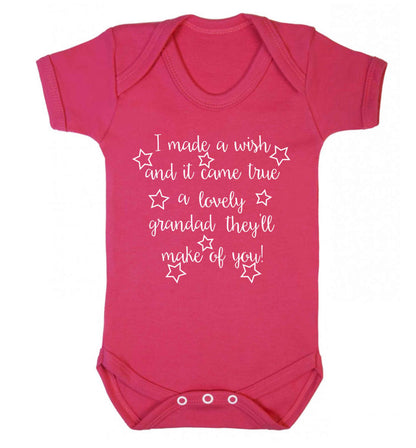 I made a wish and it came true a lovely grandad they'll make of you! Baby Vest dark pink 18-24 months