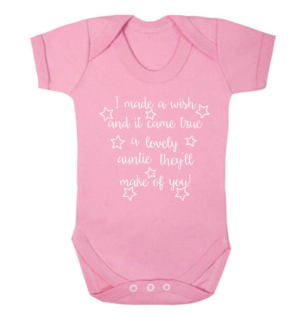 I made a wish and it came true a lovely auntie they'll make of you! Baby Vest pale pink 18-24 months