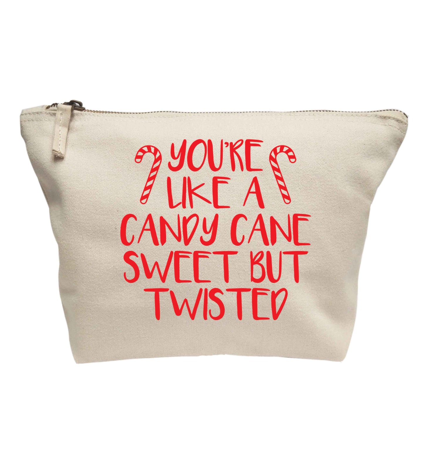 You're like a candy cane sweet but twisted | makeup / wash bag