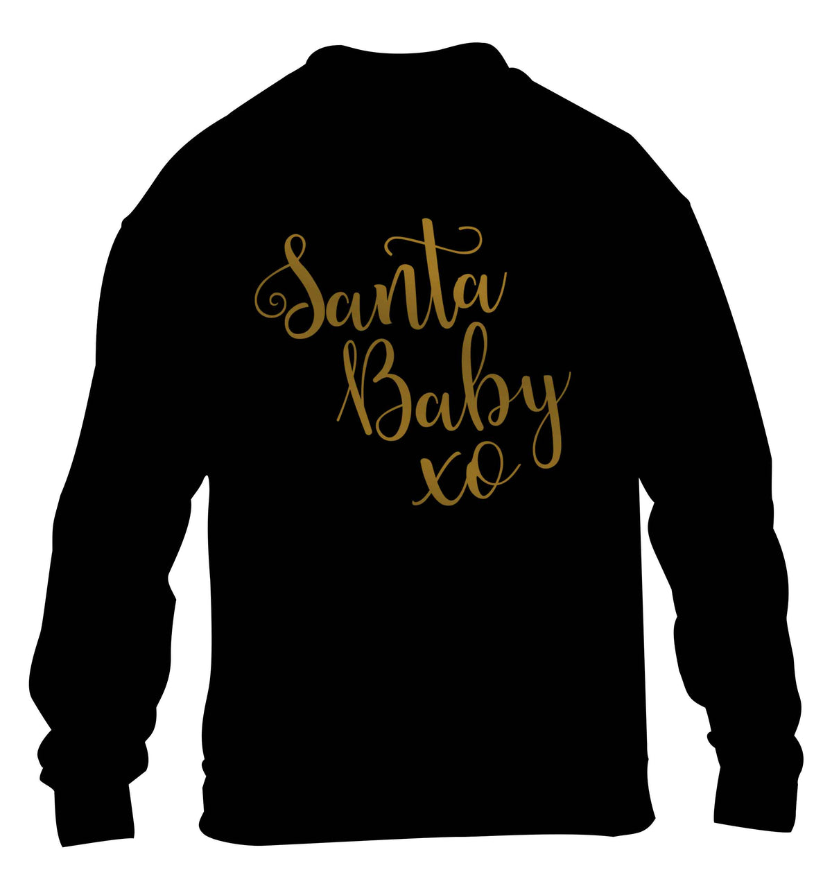 Santa baby children's black sweater 12-13 Years