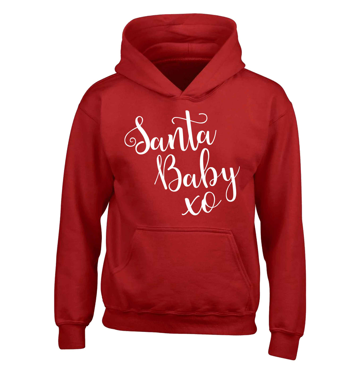 Santa baby children's red hoodie 12-13 Years