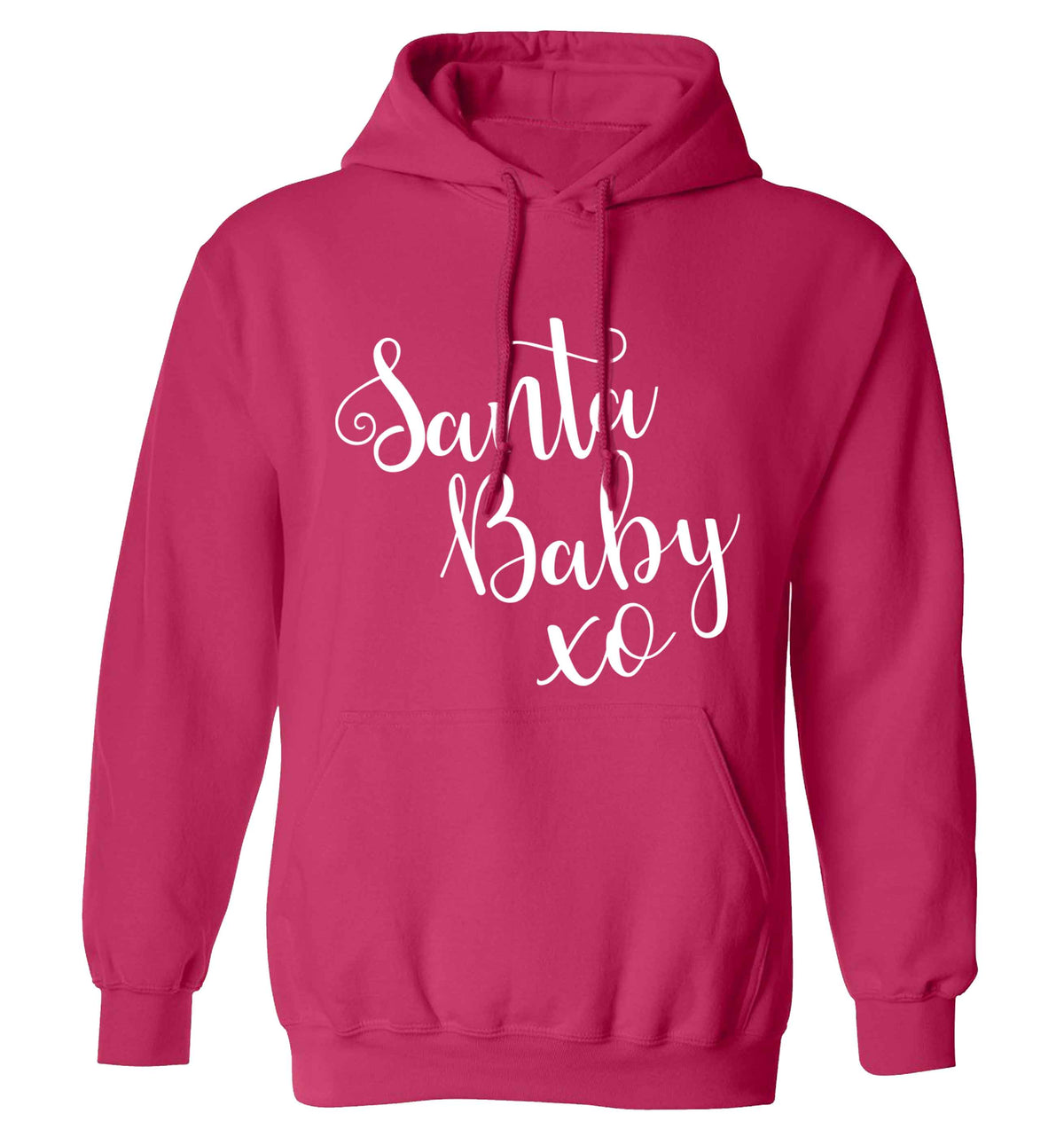 Santa baby adults unisex pink hoodie 2XL