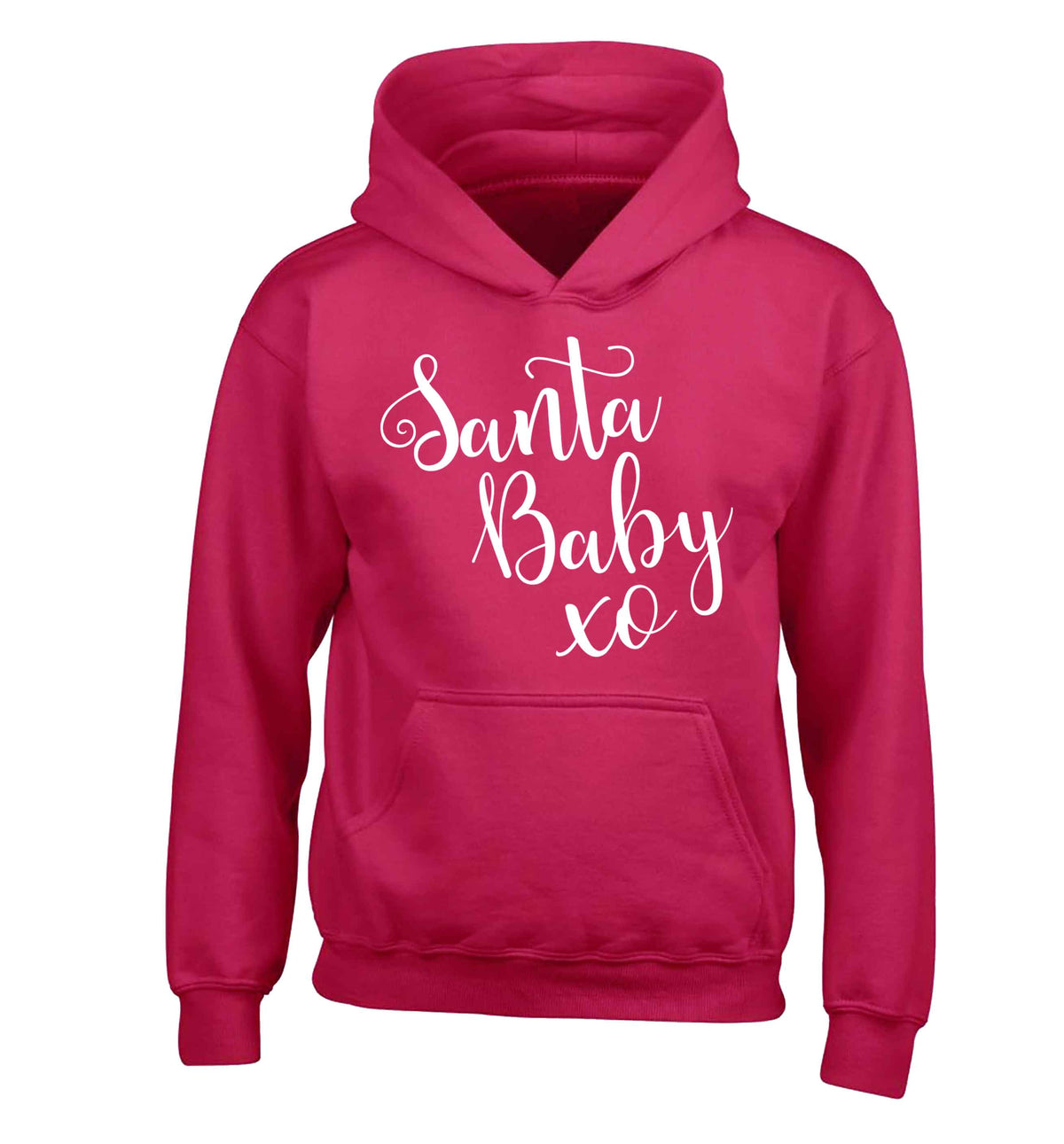 Santa baby children's pink hoodie 12-13 Years