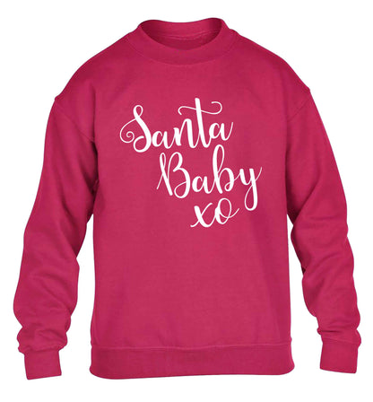 Santa baby children's pink sweater 12-13 Years