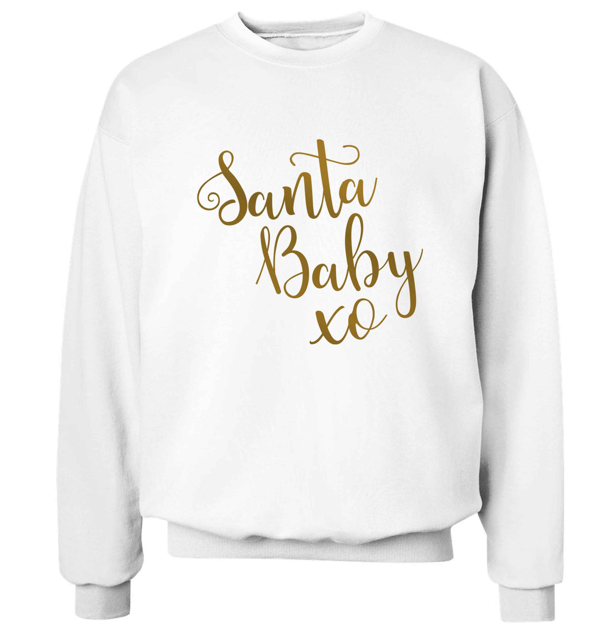 Santa baby Adult's unisex white Sweater 2XL