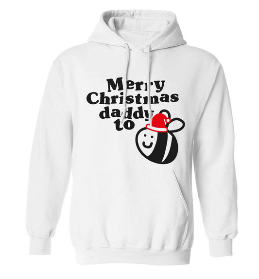 Merry Christmas daddy to be adults unisex white hoodie 2XL