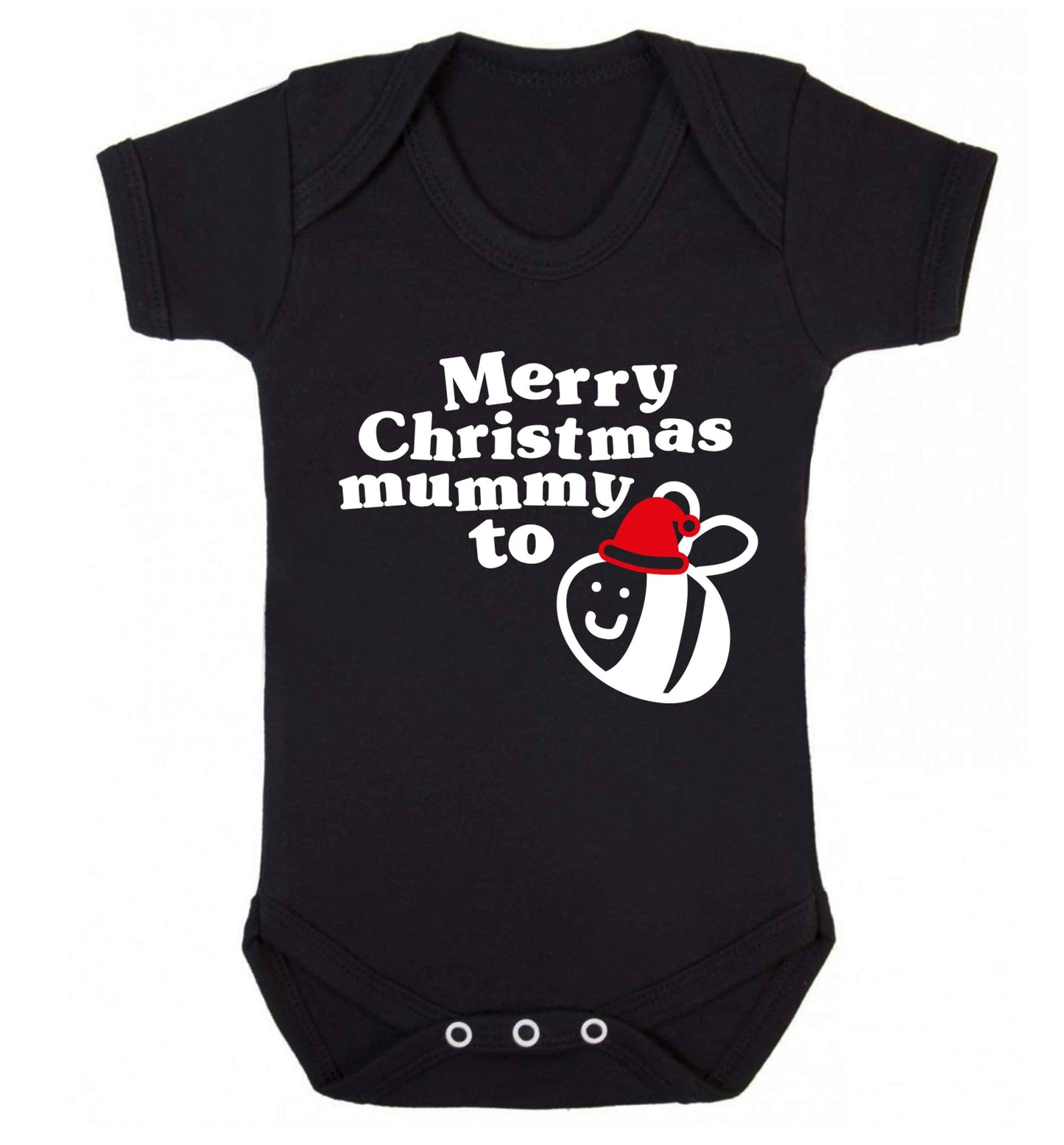 Merry Christmas mummy to be Baby Vest black 18-24 months