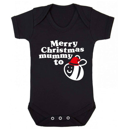 Merry Christmas mummy to be Baby Vest black 18-24 months