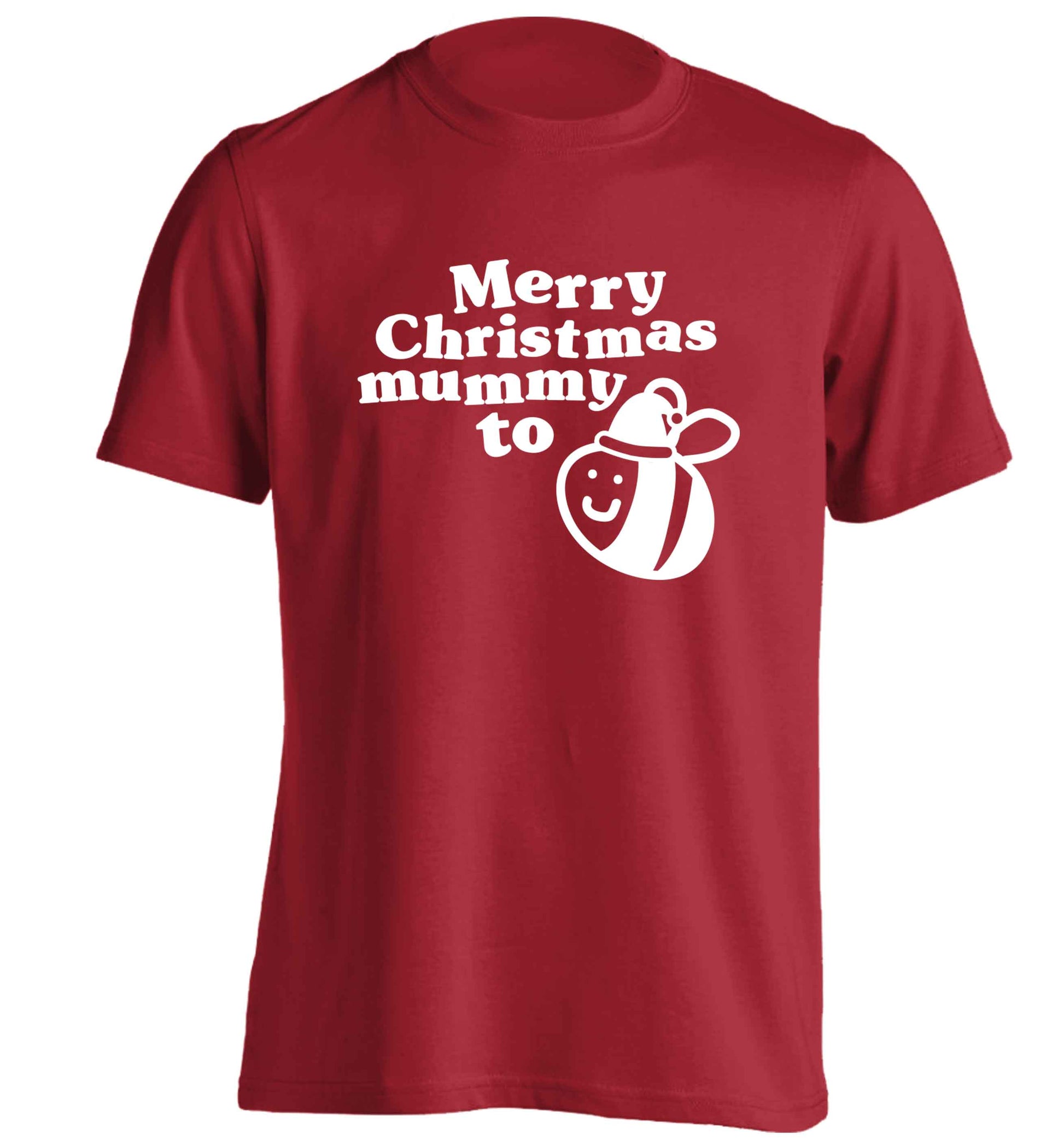 Merry Christmas mummy to be adults unisex red Tshirt 2XL