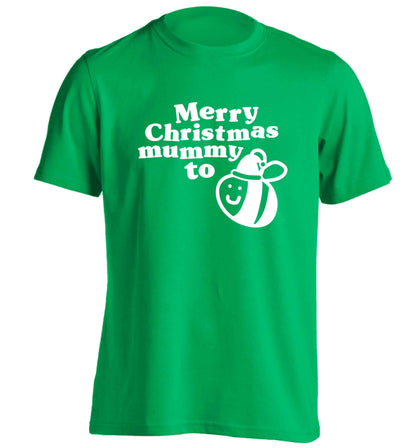 Merry Christmas mummy to be adults unisex green Tshirt 2XL