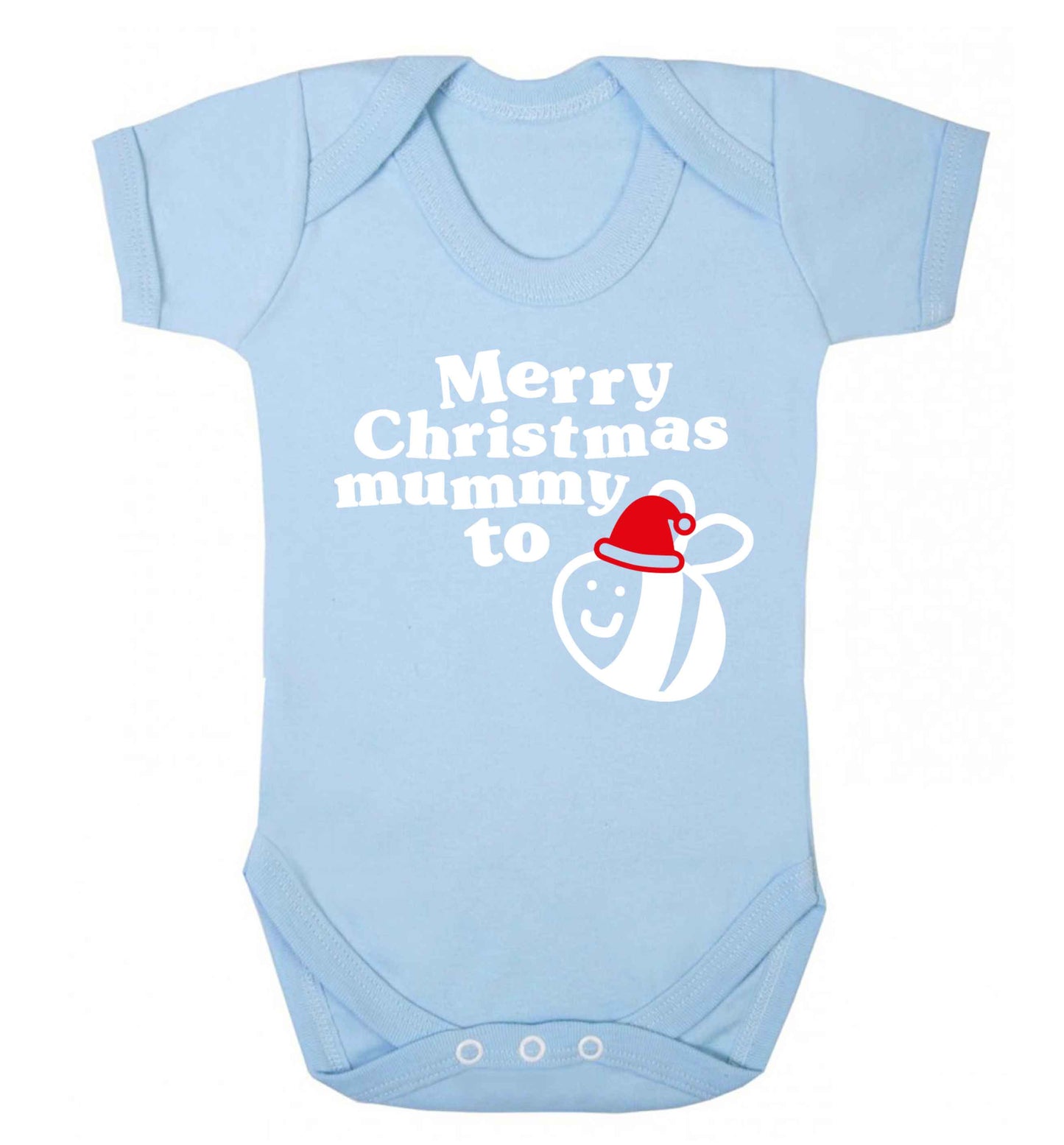 Merry Christmas mummy to be Baby Vest pale blue 18-24 months