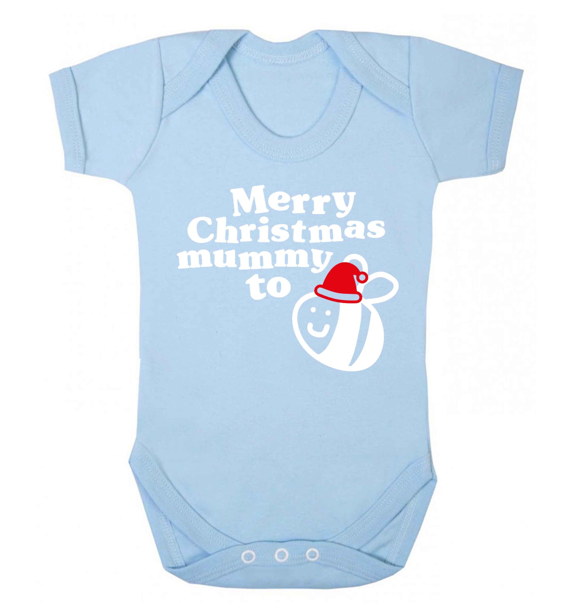Merry Christmas mummy to be Baby Vest pale blue 18-24 months