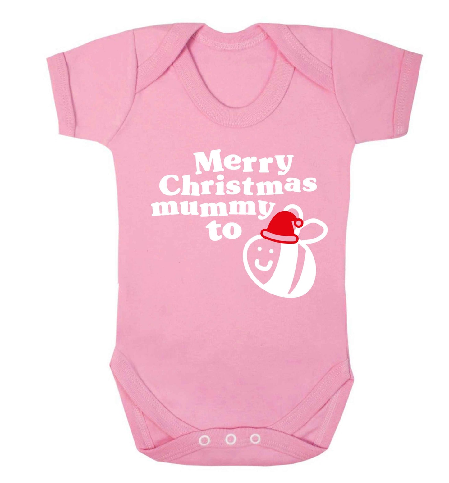 Merry Christmas mummy to be Baby Vest pale pink 18-24 months