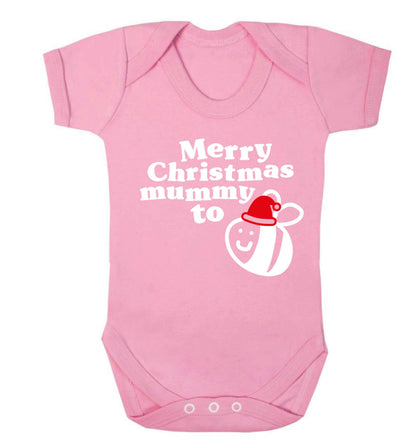 Merry Christmas mummy to be Baby Vest pale pink 18-24 months