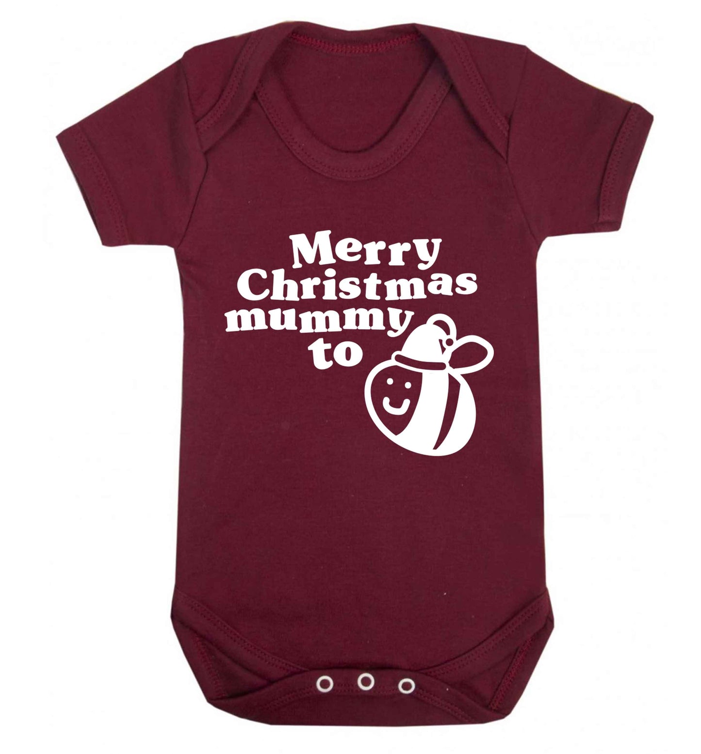 Merry Christmas mummy to be Baby Vest maroon 18-24 months