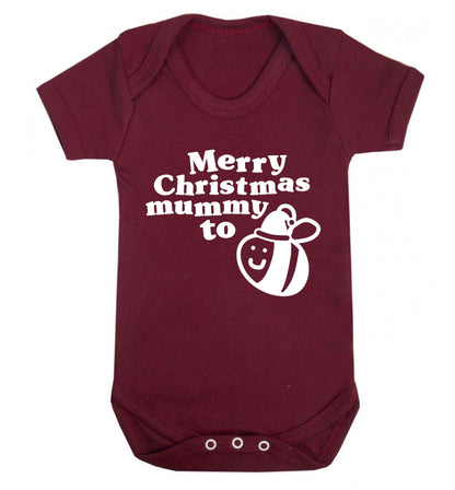 Merry Christmas mummy to be Baby Vest maroon 18-24 months