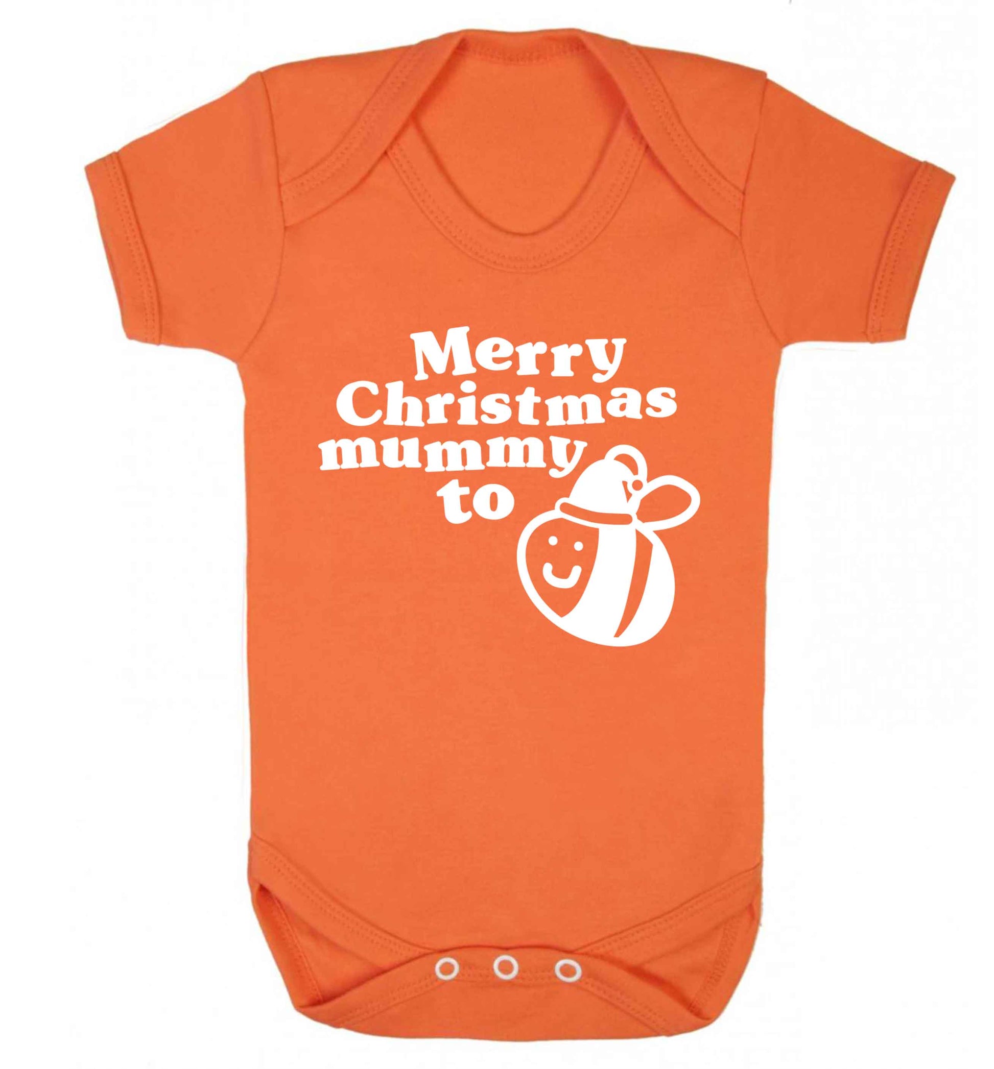 Merry Christmas mummy to be Baby Vest orange 18-24 months