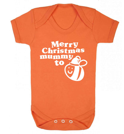 Merry Christmas mummy to be Baby Vest orange 18-24 months