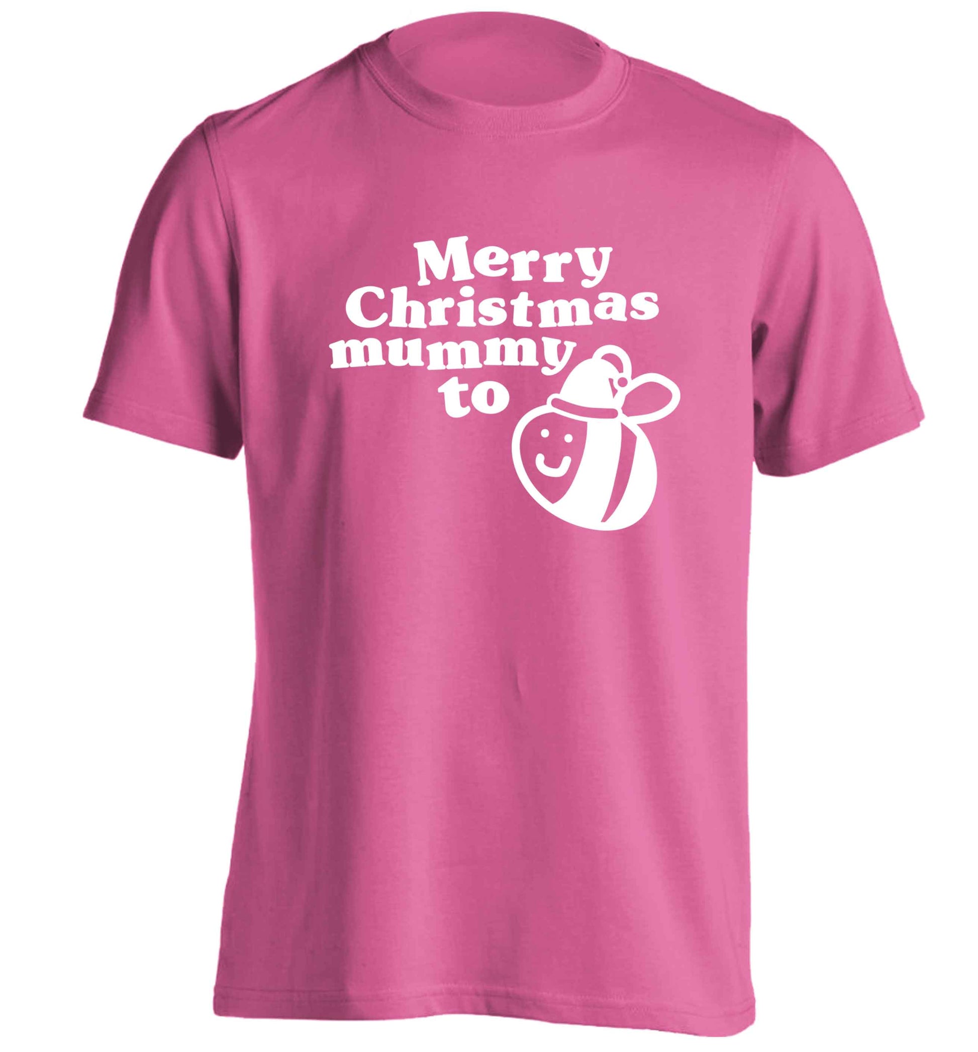 Merry Christmas mummy to be adults unisex pink Tshirt 2XL