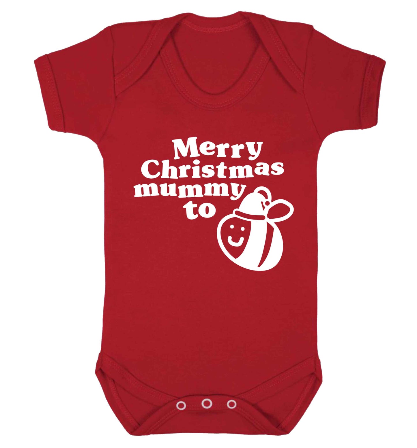 Merry Christmas mummy to be Baby Vest red 18-24 months