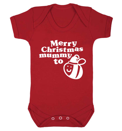 Merry Christmas mummy to be Baby Vest red 18-24 months