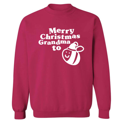 Merry Christmas grandma to be Adult's unisex pink Sweater 2XL
