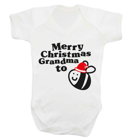 Merry Christmas grandma to be Baby Vest white 18-24 months