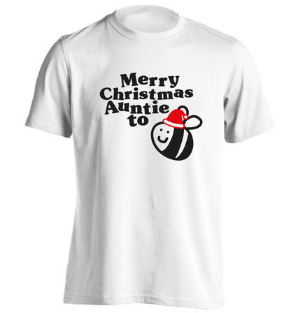 Merry Christmas auntie to be adults unisex white Tshirt 2XL