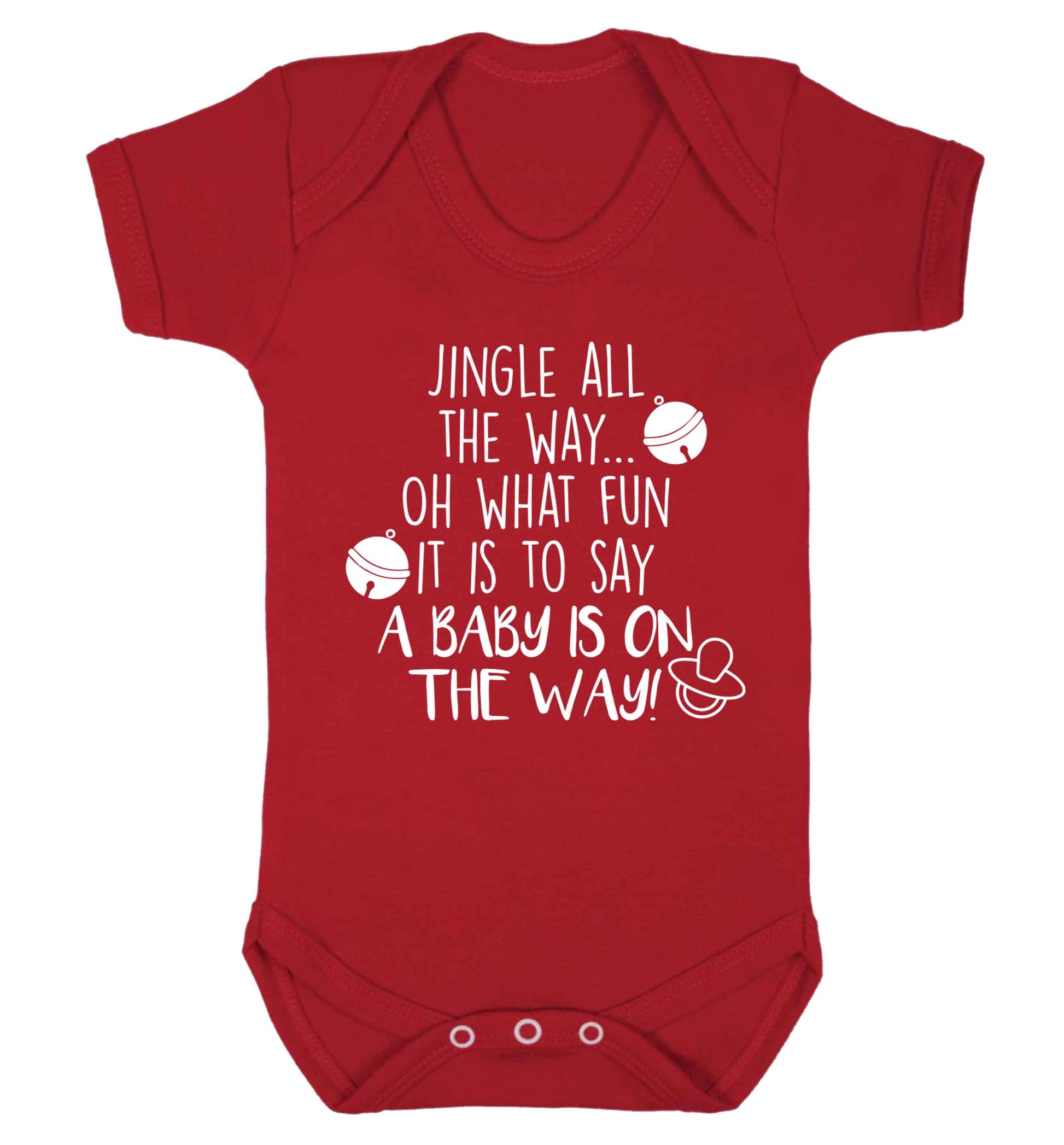 Oh what fun it is to say a baby is on the way! Baby Vest red 18-24 months
