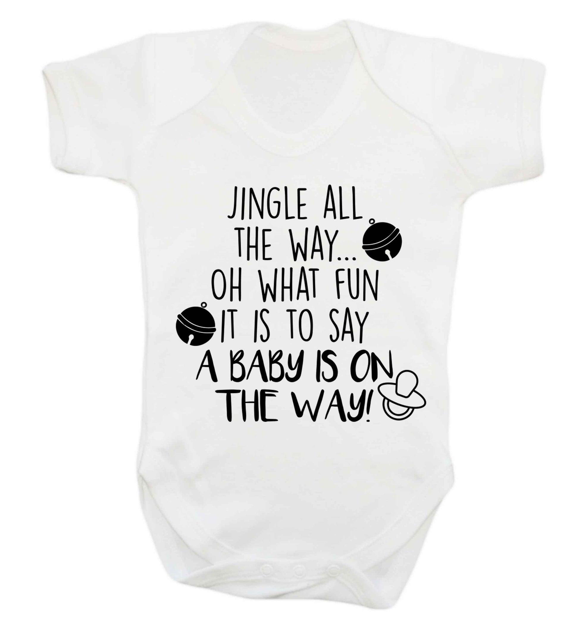 Oh what fun it is to say a baby is on the way! Baby Vest white 18-24 months
