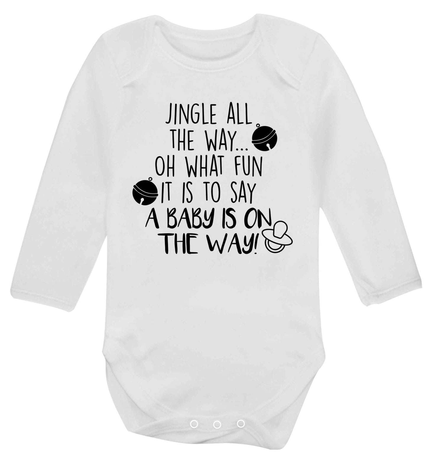Oh what fun it is to say a baby is on the way! Baby Vest long sleeved white 6-12 months