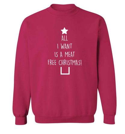 All I want is a meat free Christmas Adult's unisex pink Sweater 2XL