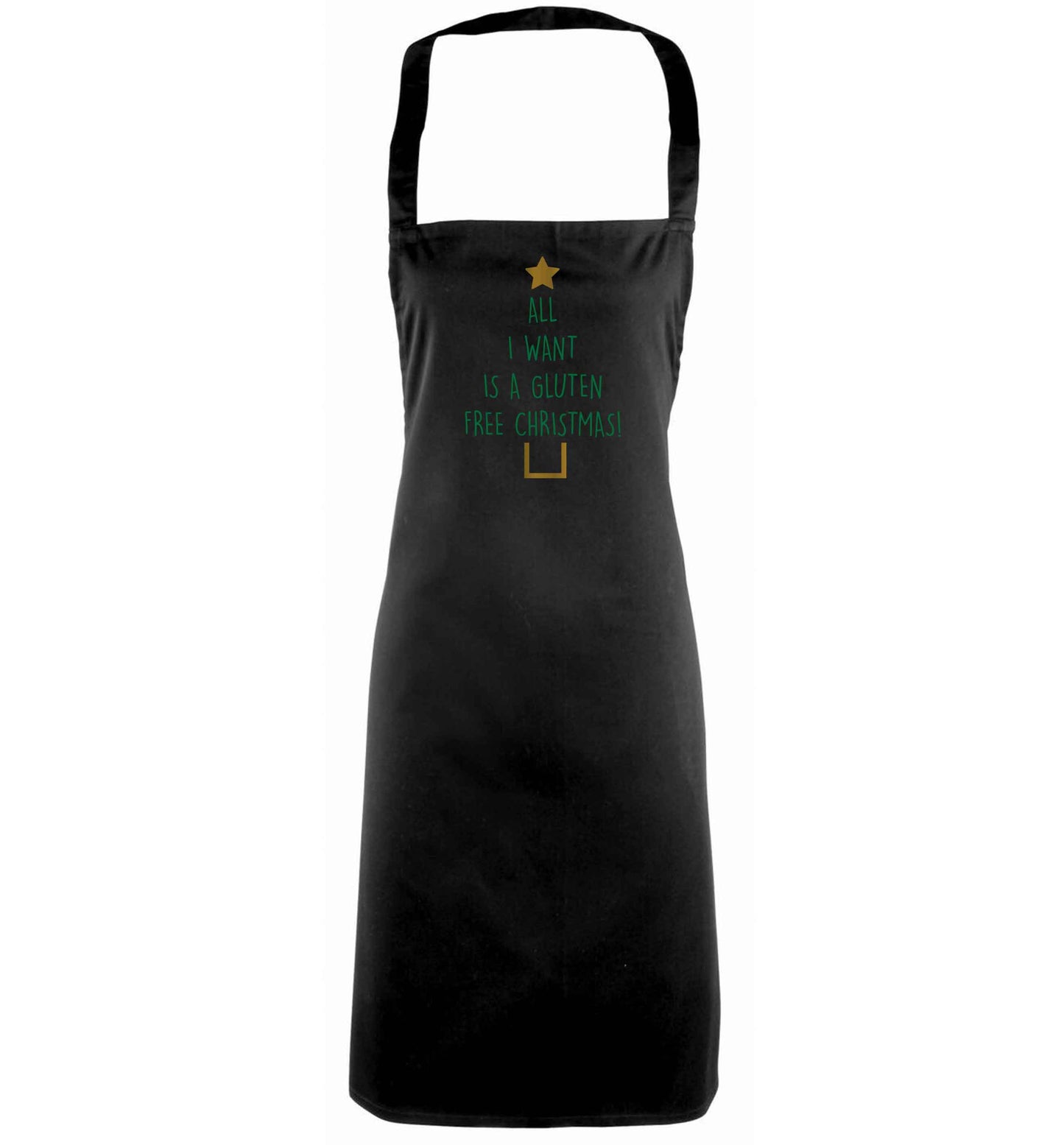 All I want is a gluten free Christmas black apron