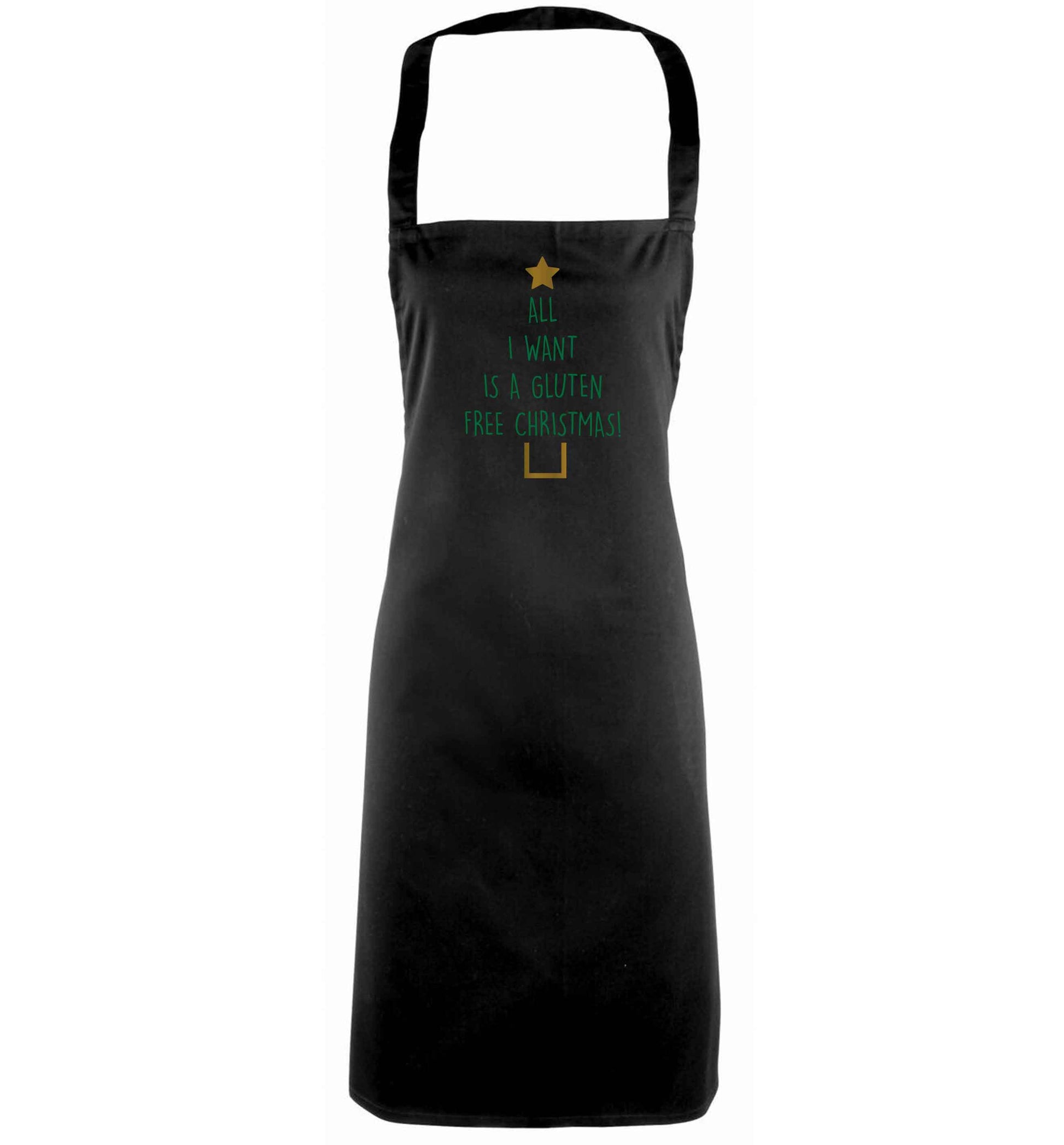 All I want is a gluten free Christmas black apron