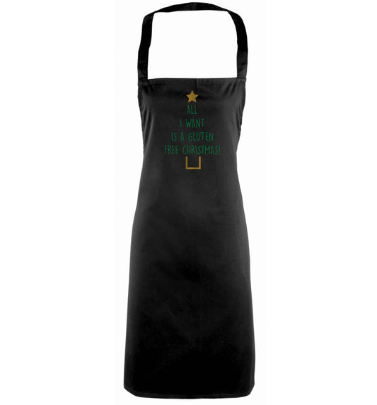 All I want is a gluten free Christmas black apron