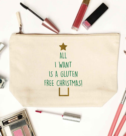 All I want is a gluten free Christmas natural makeup bag