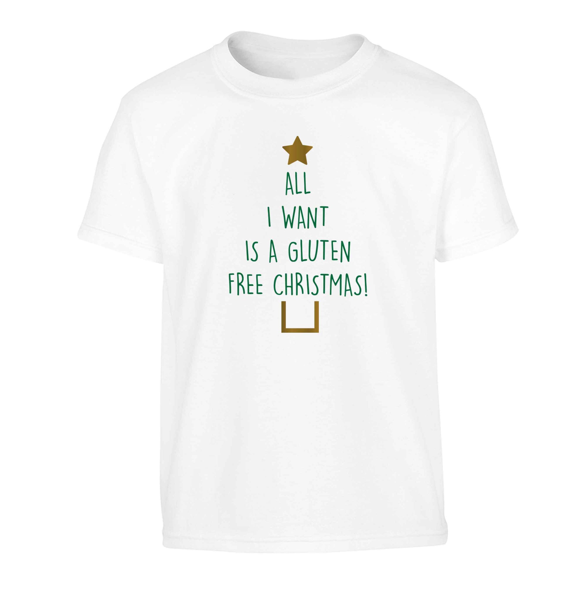All I want is a gluten free Christmas Children's white Tshirt 12-13 Years