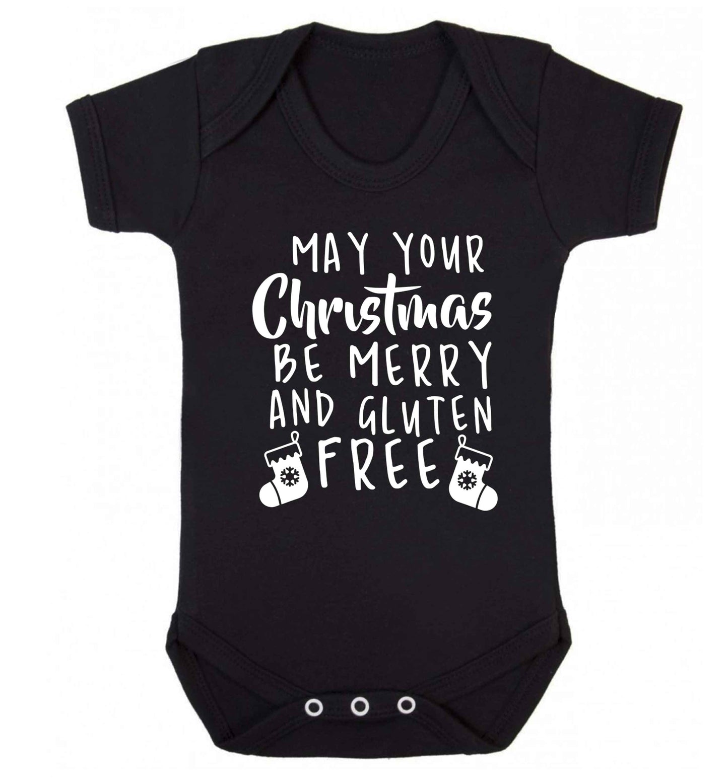 May your Christmas be merry and gluten free Baby Vest black 18-24 months