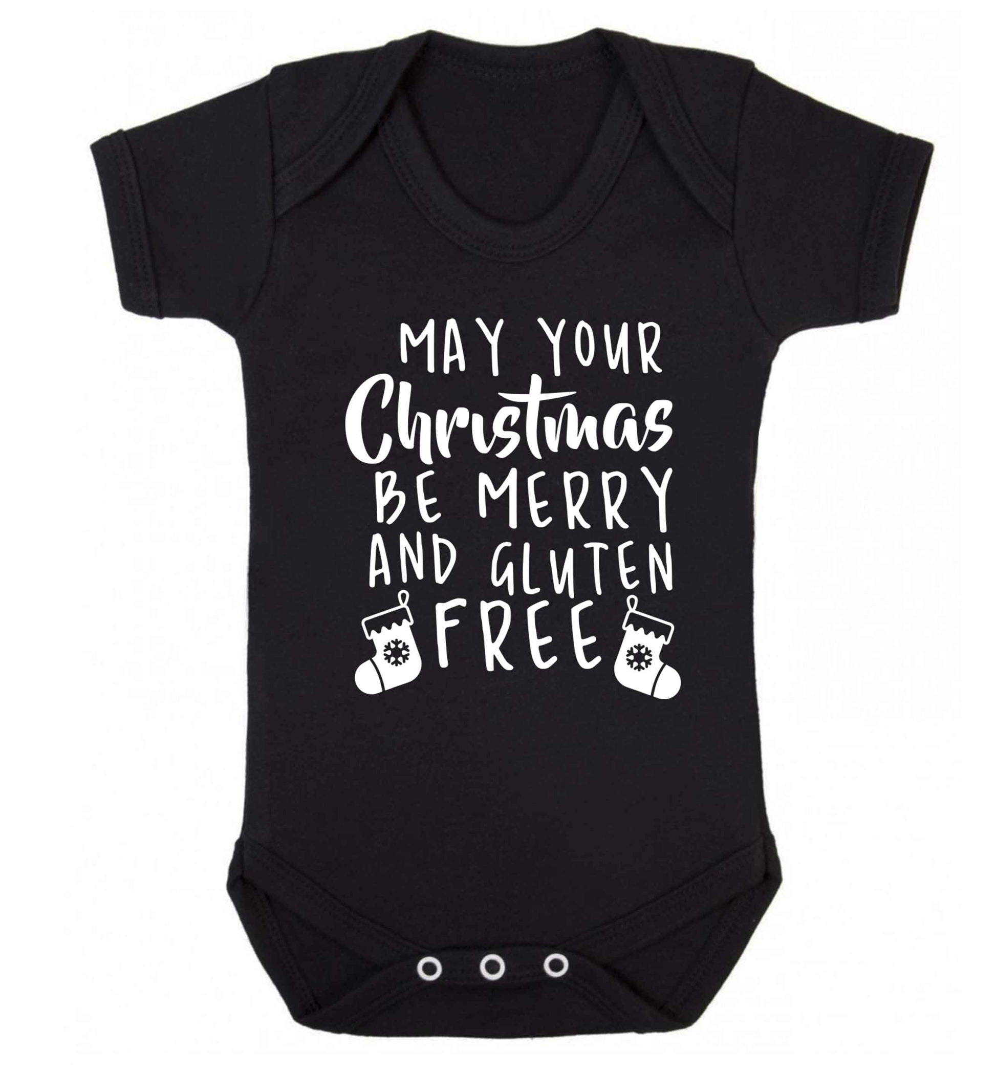 May your Christmas be merry and gluten free Baby Vest black 18-24 months