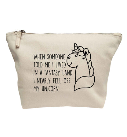 When somebody told me I lived in a fantasy land I nearly fell off my unicorn | makeup / wash bag