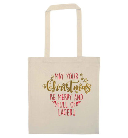 May your Christmas be merry and full of cider natural tote bag