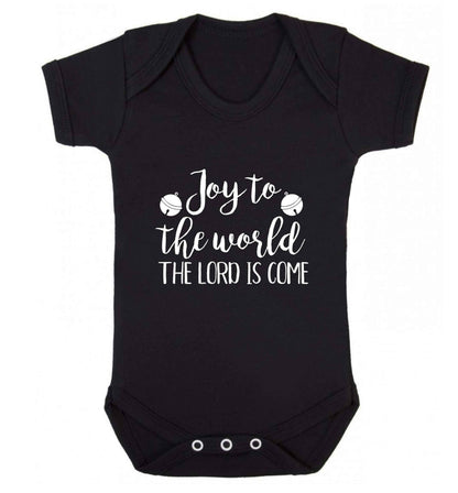Joy to the World Lord baby vest black 18-24 months