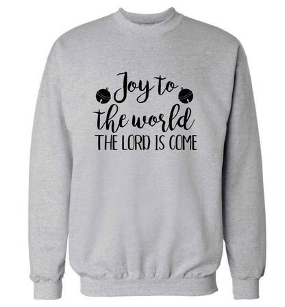 Joy to the World Lord adult's unisex grey sweater 2XL