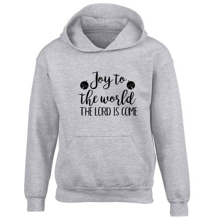 Joy to the World Lord children's grey hoodie 12-13 Years