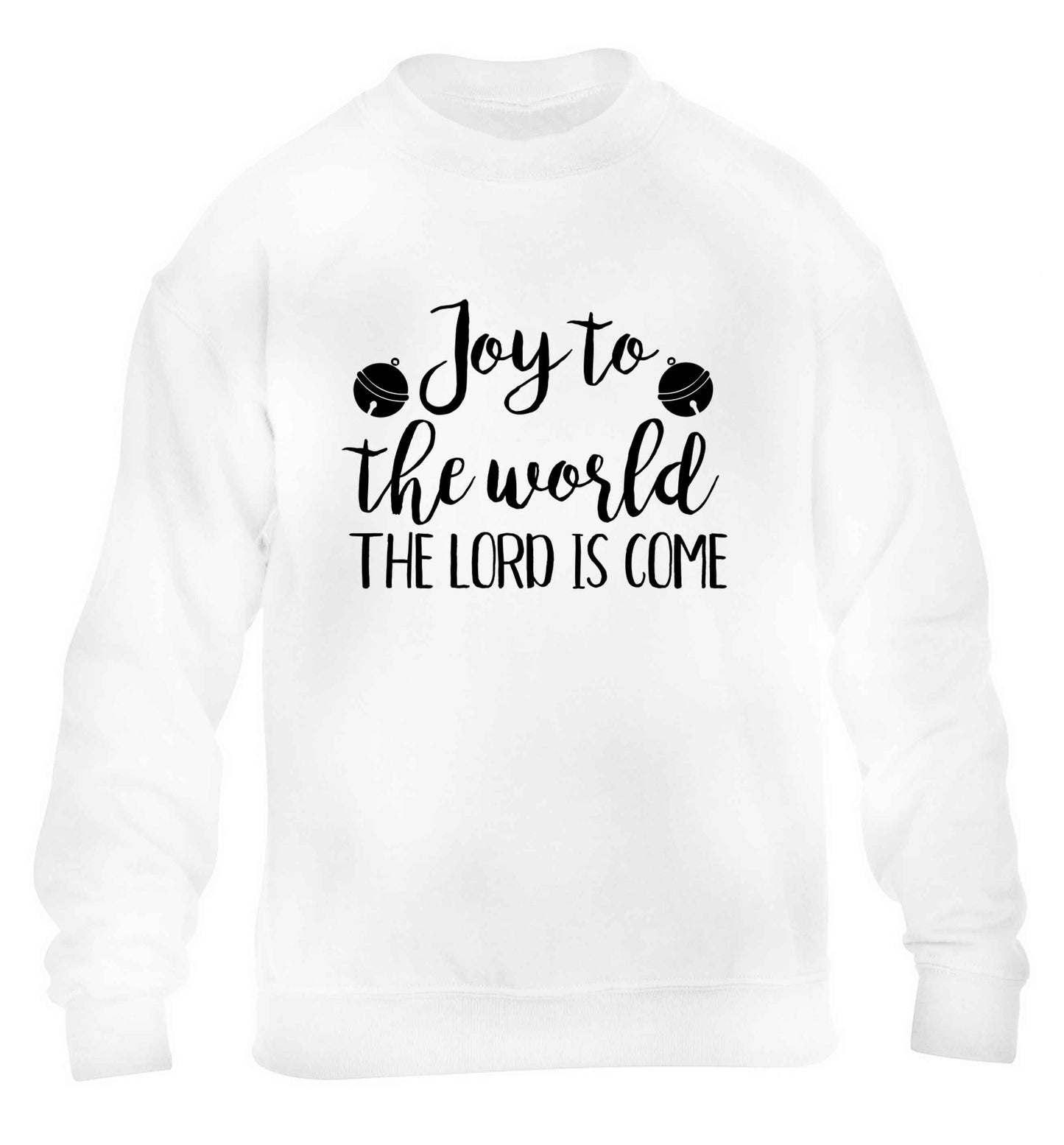 Joy to the World Lord children's white sweater 12-13 Years