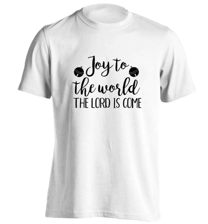 Joy to the World Lord adults unisex white Tshirt 2XL